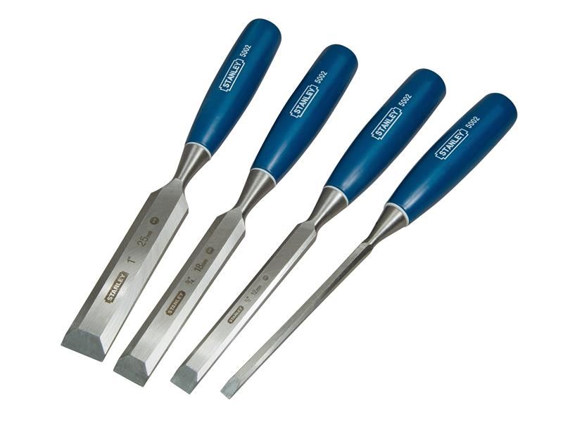 STANLEY� 0-16-129 5002 Bevel Edge Chisel Set, 4 Piece