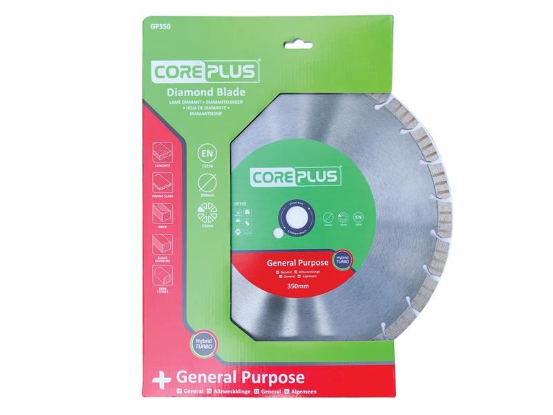 CorePlus CORDBGP350 GP350 General-Purpose Hybrid Turbo Diamond Blade 350mm