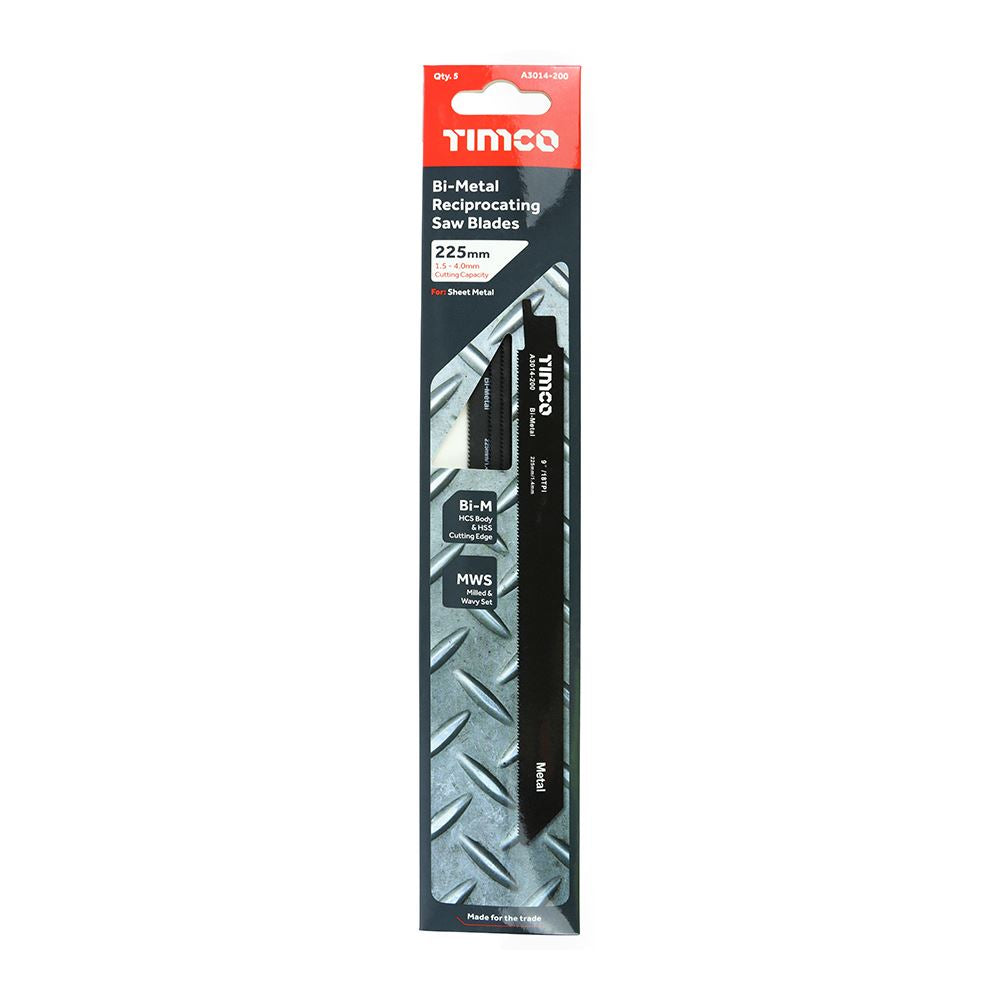 TIMCO Bi-Metal Sabre Blade for Metal S1122EF Pack 5