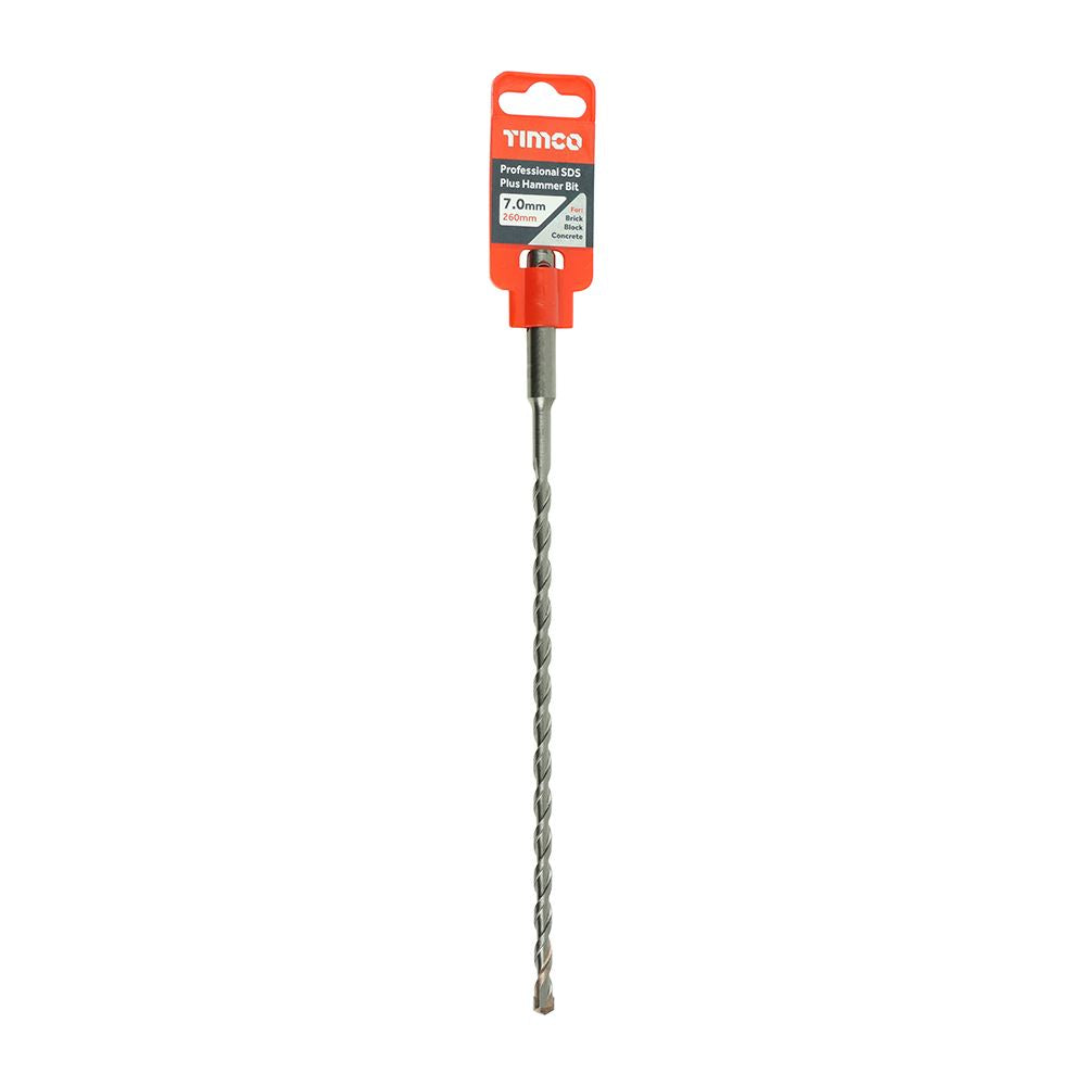 TIMCO Pro SDS Plus Hammer Bits (PGM) 7.0 x 260 Pack 1