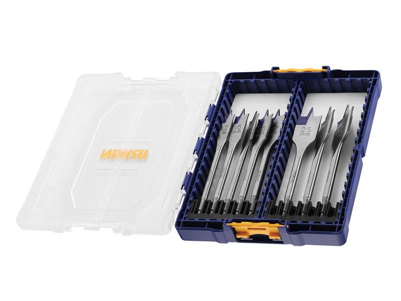 IRWIN� IW4041010 Blue Groove 4X Flat Bit Set, 8 Piece