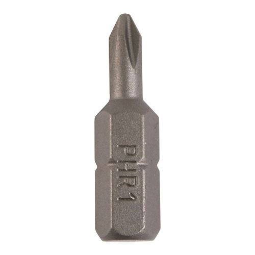 TIMCO Phillips Driver Bit - S2 Grey No.1 x 25 Grey Pack 10