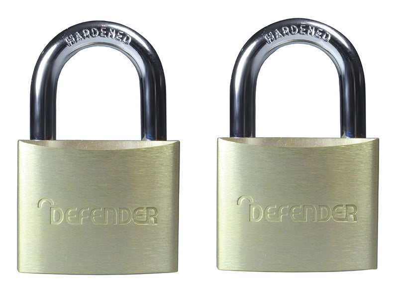 DEFENDER DFAL4T Aluminium Padlock Twin Pack 40mm