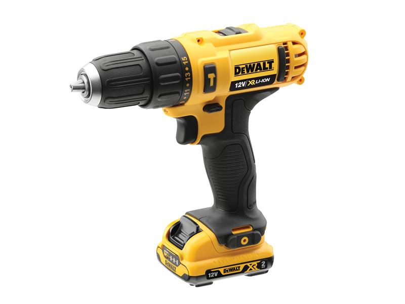 DEWALT DCD716D2-GB DCD716D2 XR Sub Compact Hammer Drill Driver 10.8V 2 x 2.0Ah Li-ion