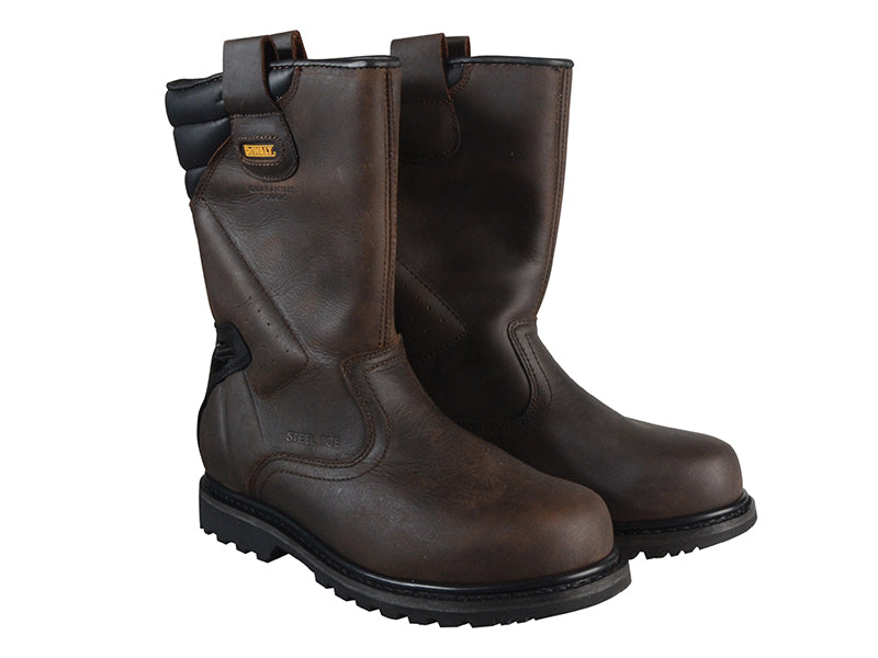 DEWALT Classic Rigger Safety Boots Brown UK 6 EUR 39/40
