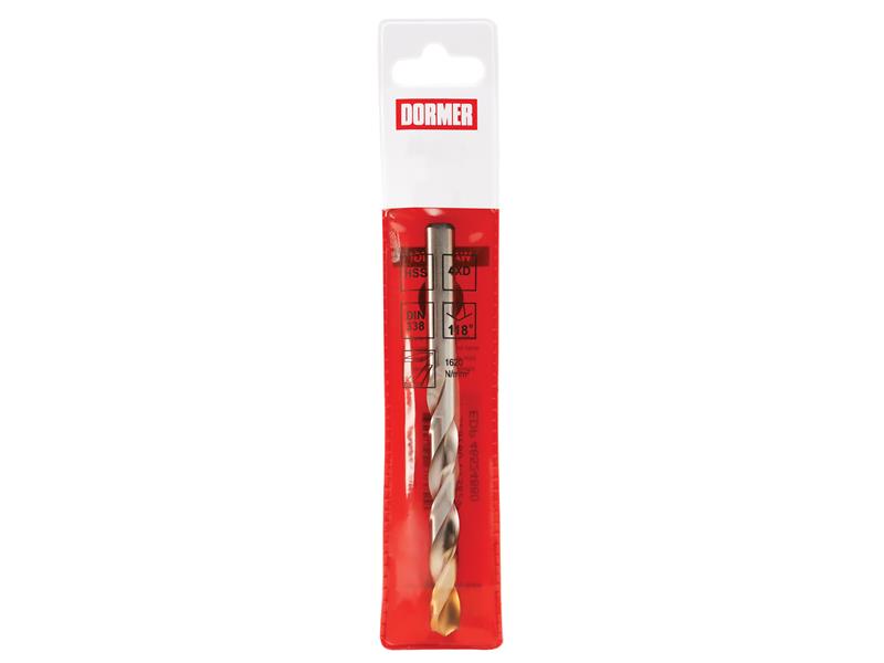 Dormer A002S8.5 A002 HSS-TiN Coated Jobber Drill 8.50mm OL:117mm WL:75mm
