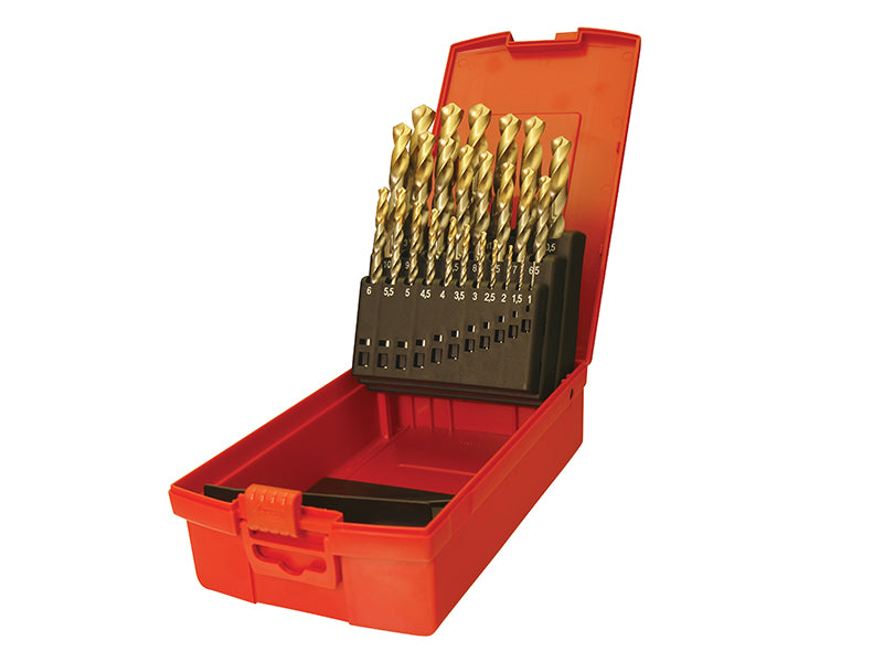Dormer A095202 A095 Set 202 A002 HSS TiN Coated Jobber Drill Set of 51 1.0-6.0 x 0.1mm