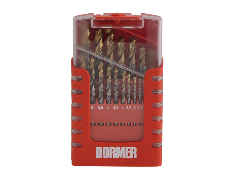 Dormer A0897201 A095 Compact Set HSS TiN Drill Set of 19 1.0-10 x 0.5mm