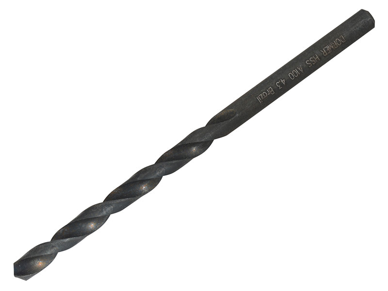 Dormer A1004.3 A100 HSS Jobber Drill Bit 4.30mm OL:80mm WL:47mm