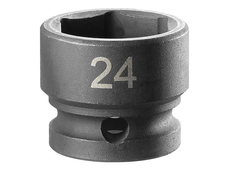 FCM 6-Point Stubby Impact Socket 1/2in Drive 24mm