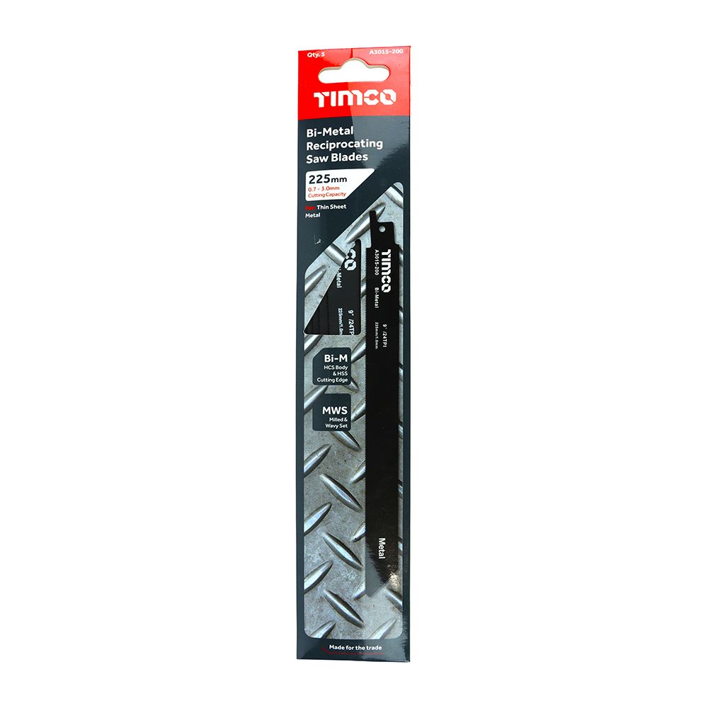 TIMCO Bi-Metal Sabre Blade for Metal S1122AF Pack 5