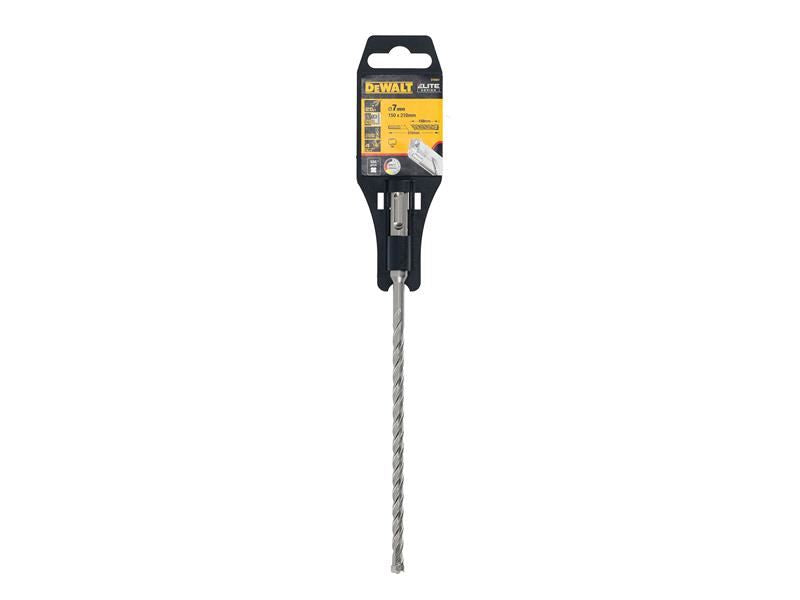 DeWalt Power Tools ELITE SDS+ Full Head Carbide 4 Cutter Drill Bit 7 x 210mmm