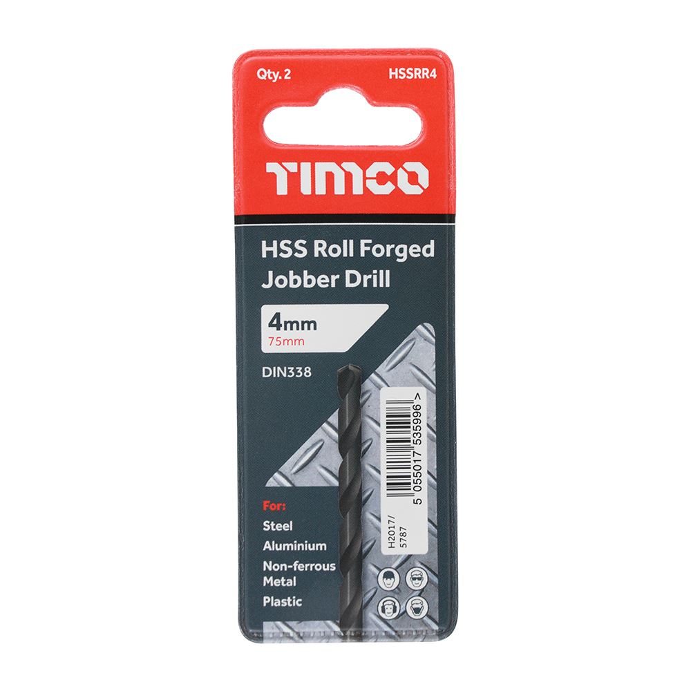 TIMCO HSS-R Jobber Drill Bit 4.0mm Pack 10