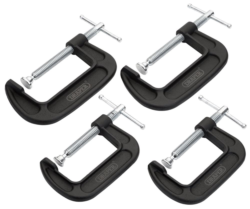 Draper G-CLAMP SET - 4 PIECE 18992 Heavy Duty G-Clamp Set (4 Piece)
