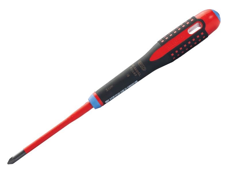 Bahco BE-8810SL ERGO� Slim VDE Insulated Pozidriv Screwdriver PZ1 x 80mm