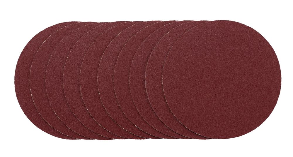 Draper 125MM SANDING DISC 120G 02695 Sanding Discs, 125mm, Hook & Loop (Pack of 10)