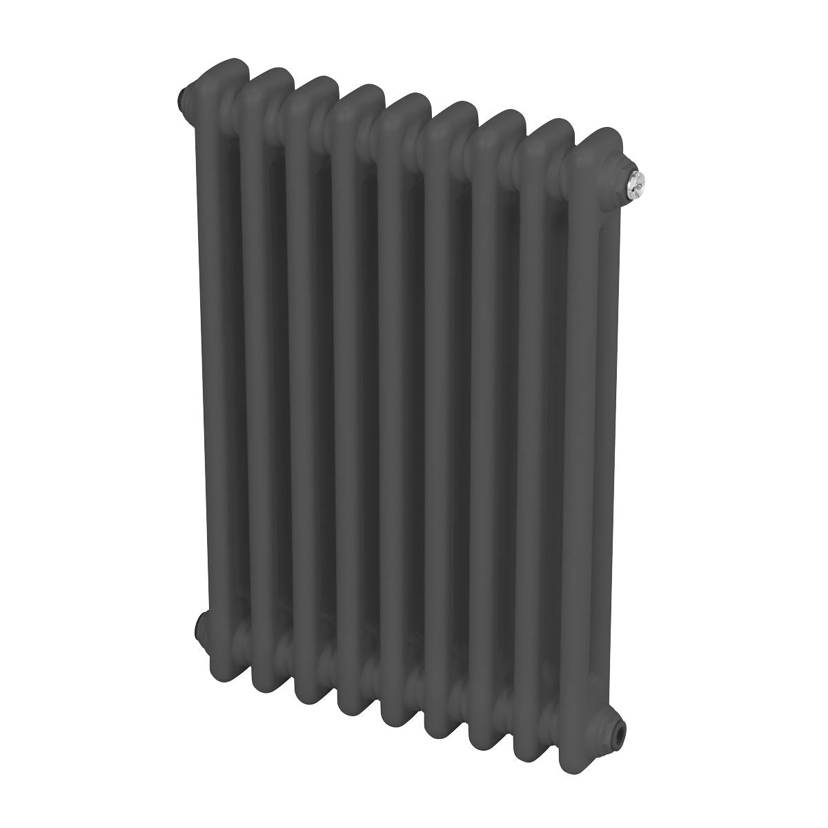 Baridi DH356 Horizontal Traditional 2 Column Radiator 600 x 427mm - Anthracite | Steel | Horizontal traditional two column radiator delivers a BTU