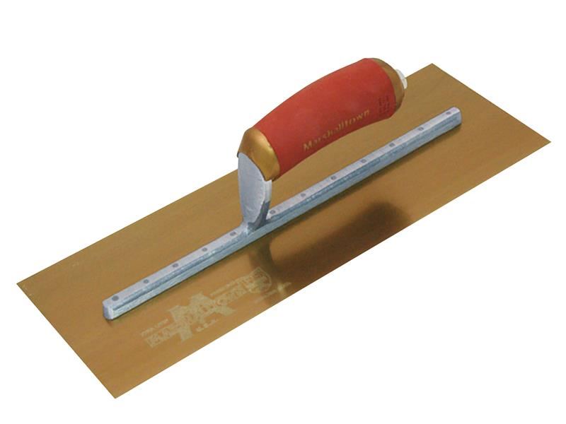 Marshalltown MPB145GSD MPB145GSD Pre-Worn PermaShape® Finishing Gold S/S Trowel DuraSoft® 14 x 5in