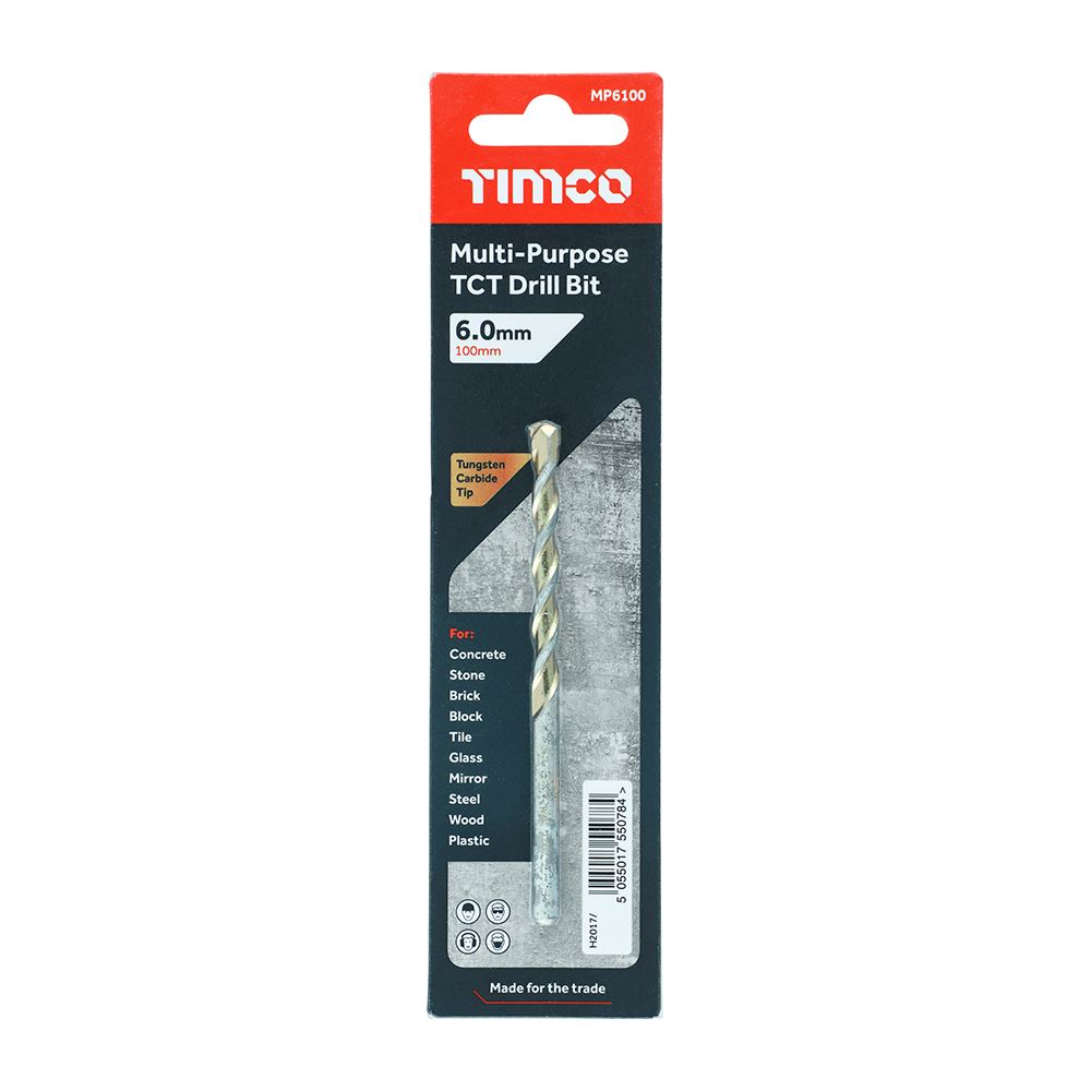 TIMCO TCT Multi-purpose Drill Bit 6.0 x 100 Pack 1