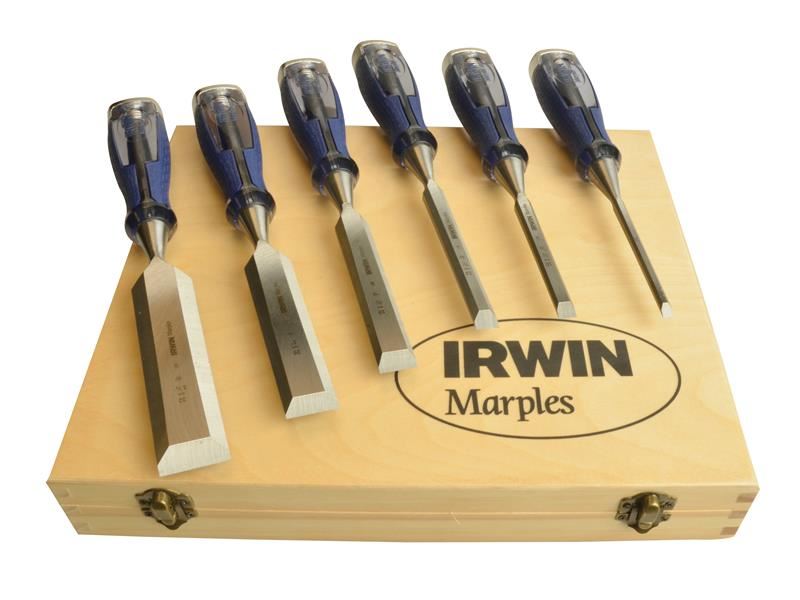 IRWIN®Marples® 10503733 M750 Splitproof Pro Bevel Edge Chisel Set, 6 Piece