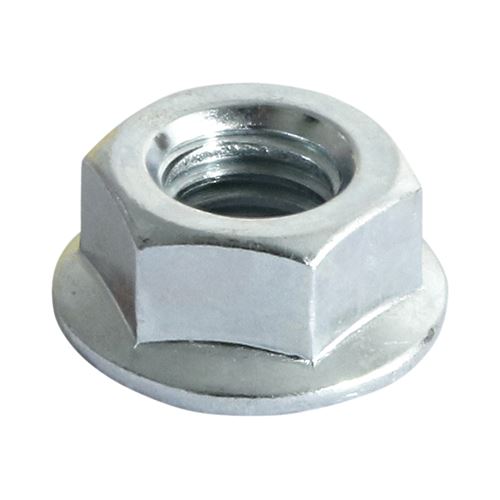 TIMCO Hex Flange Nut DIN 6923 - BZP M6 Silver Pack 300