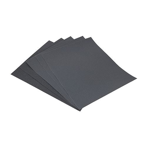 TIMCO Wet & Dry Sanding Sheets Mixed 230 x 280mm (180/320) Black Pack 5