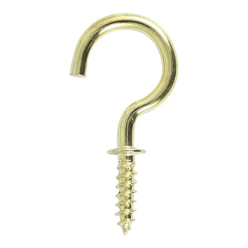 TIMCO Round Cup Hook - E/Brass 38mm Pack 5