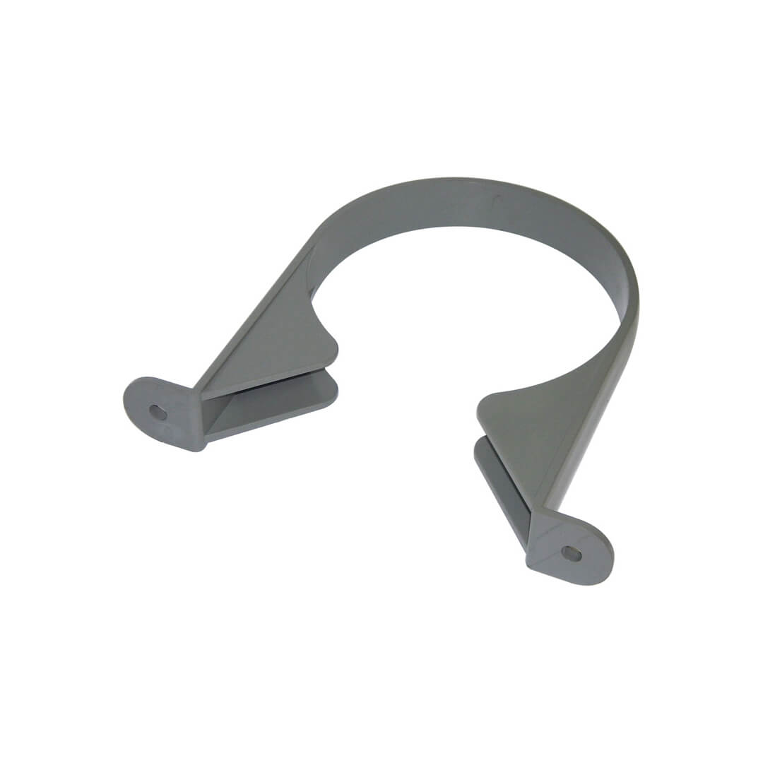 FLOPLAST RING-SEAL PIPE CLIPS; 4" SOIL/110MM GREY