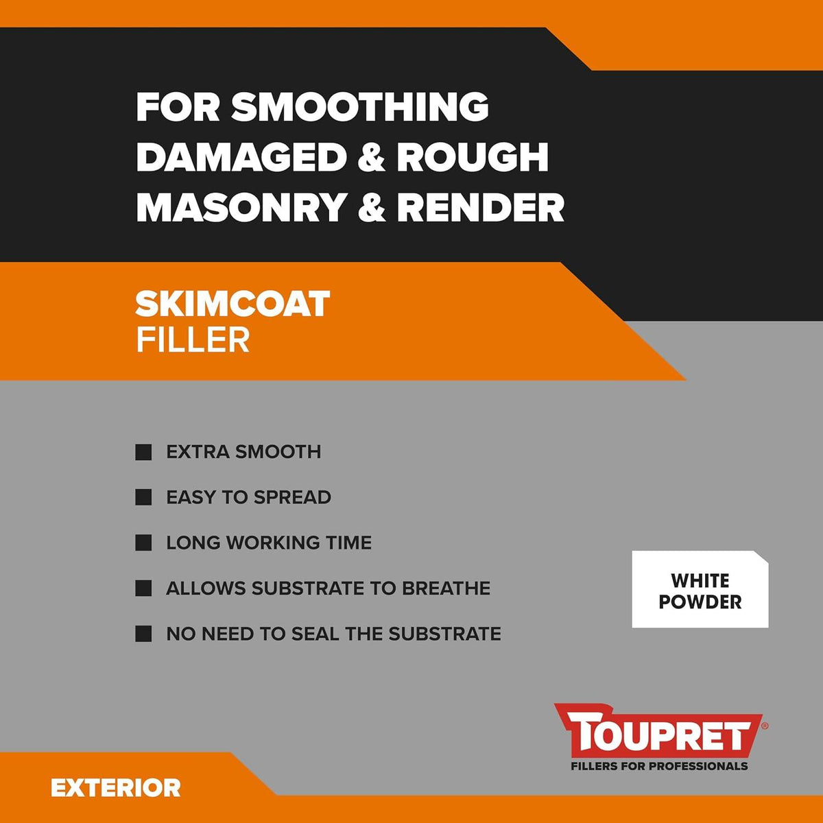 Toupret Exterior Skimcoat Filler 5kg