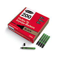 Show-me Drywipe Pen Medium Blk Pk200