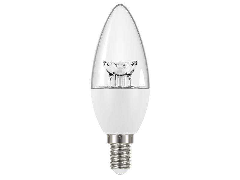Energizer� S8855 LED SES (E14) Clear Candle Dimmable Bulb, Warm White 470 lm 5.9W