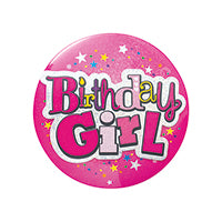 Birthday Girl Giant Badge Pack of 6