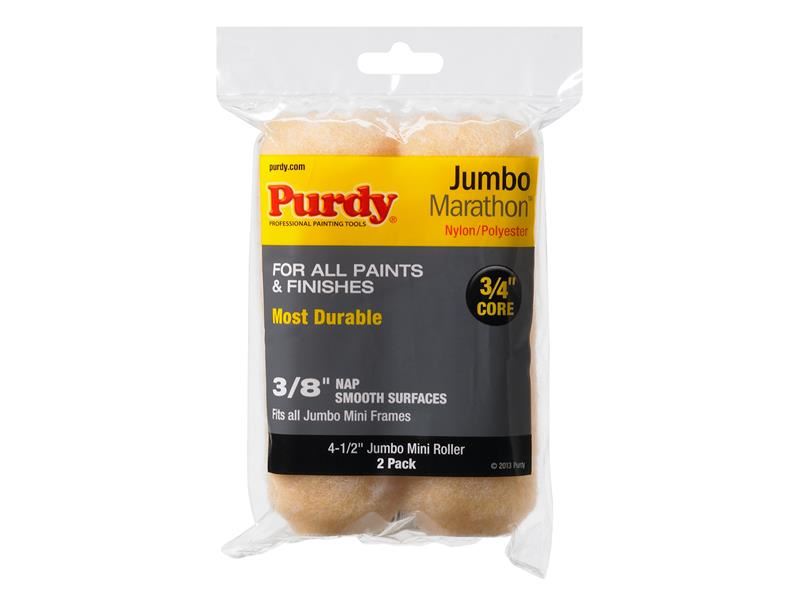 PUR Marathon Jumbo Mini Roller Sleeve 114 x 19mm (4.1/2 x 3/4in) (Pack 2)