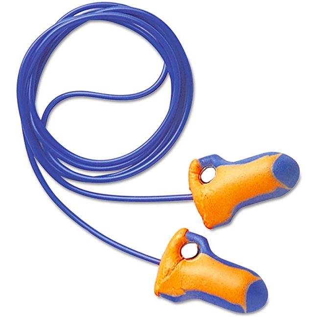 HONEYWELL LASER TRAK CORDED DETECTABLE EAR PLUGS ORANGE