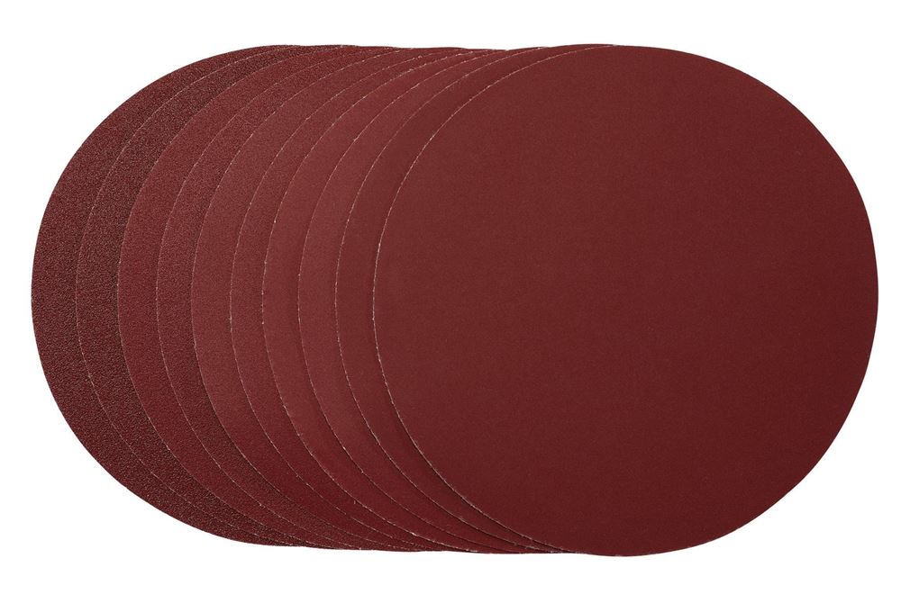 Draper 180MM SANDING DISC ASSRT 58110 58110 Sanding Discs, 180mm, Hook & Loop (Pack of 10)