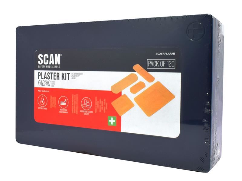 Scan SCAFAPLAFAB Assorted Hypoallergenic Fabric Plasters 120 |
