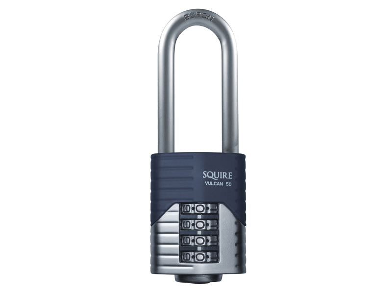 Squire VULCAN COMBI 50/2.5 Vulcan Long Boron Shackle Combination Padlock 50mm