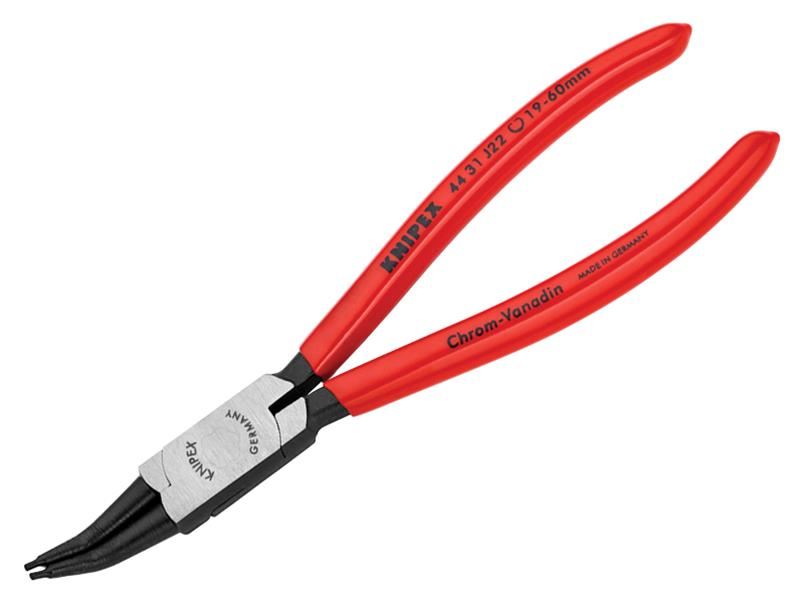 Knipex 44 31 J22 Circlip Pliers Internal 45� Bent Tip 19-60mm J22