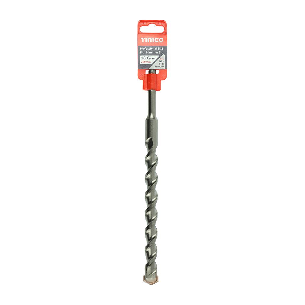 TIMCO Pro SDS Plus Hammer Bits (PGM) 18.0 x 260 Pack 1