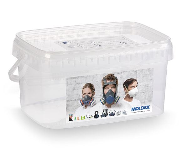MOLDEX 7995 HALF MASK STORAGE BOX CLEAR