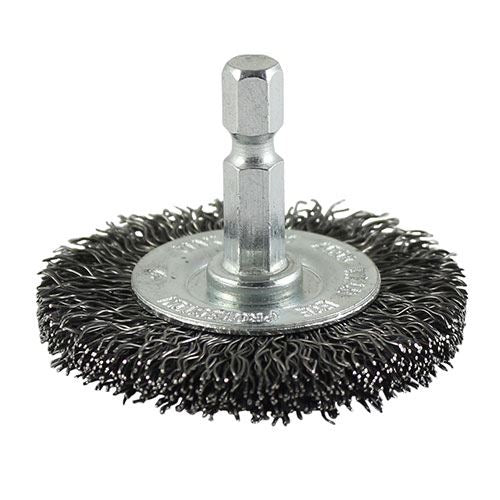 TIMCO Drill Crimp Wire Wheel Brush 100mm Pack 1