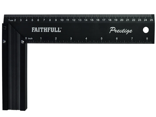 Faithfull 718L25 Prestige Try Square Black Aluminium 250mm (10in)