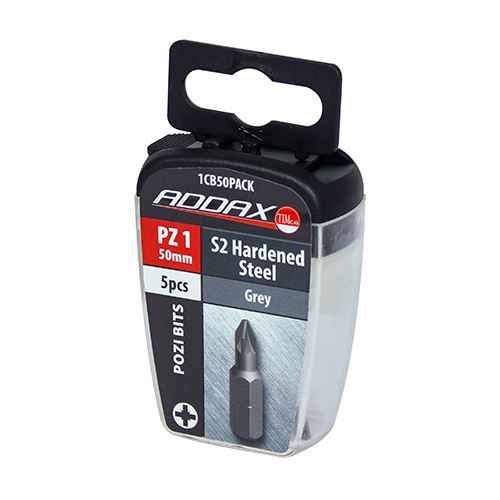 TIMCO Pozi Driver Bit - S2 Grey No.1 x 50 Grey Pack 5