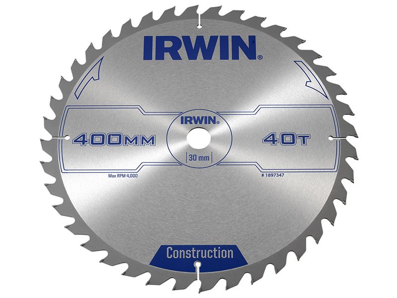 IRWIN® 1897347 General Purpose Table & Mitre Saw Blade 400 x 30mm x 40T ATB