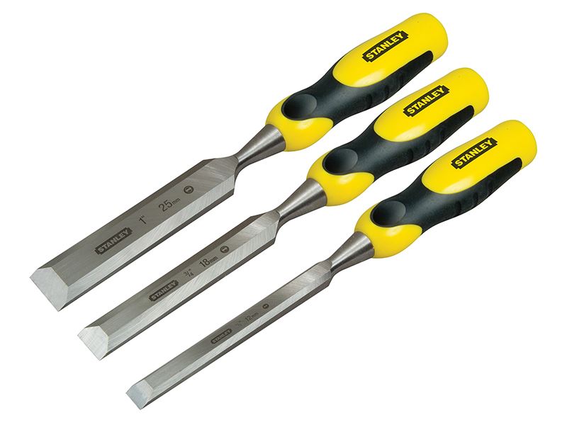 STANLEY� 2-16-883 DYNAGRIP� Bevel Edge Chisel with Strike Cap Set, 3 Piece