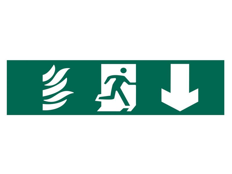 Scan SCA5203 Running Man Arrow Down - PVC 200 x 50mm |