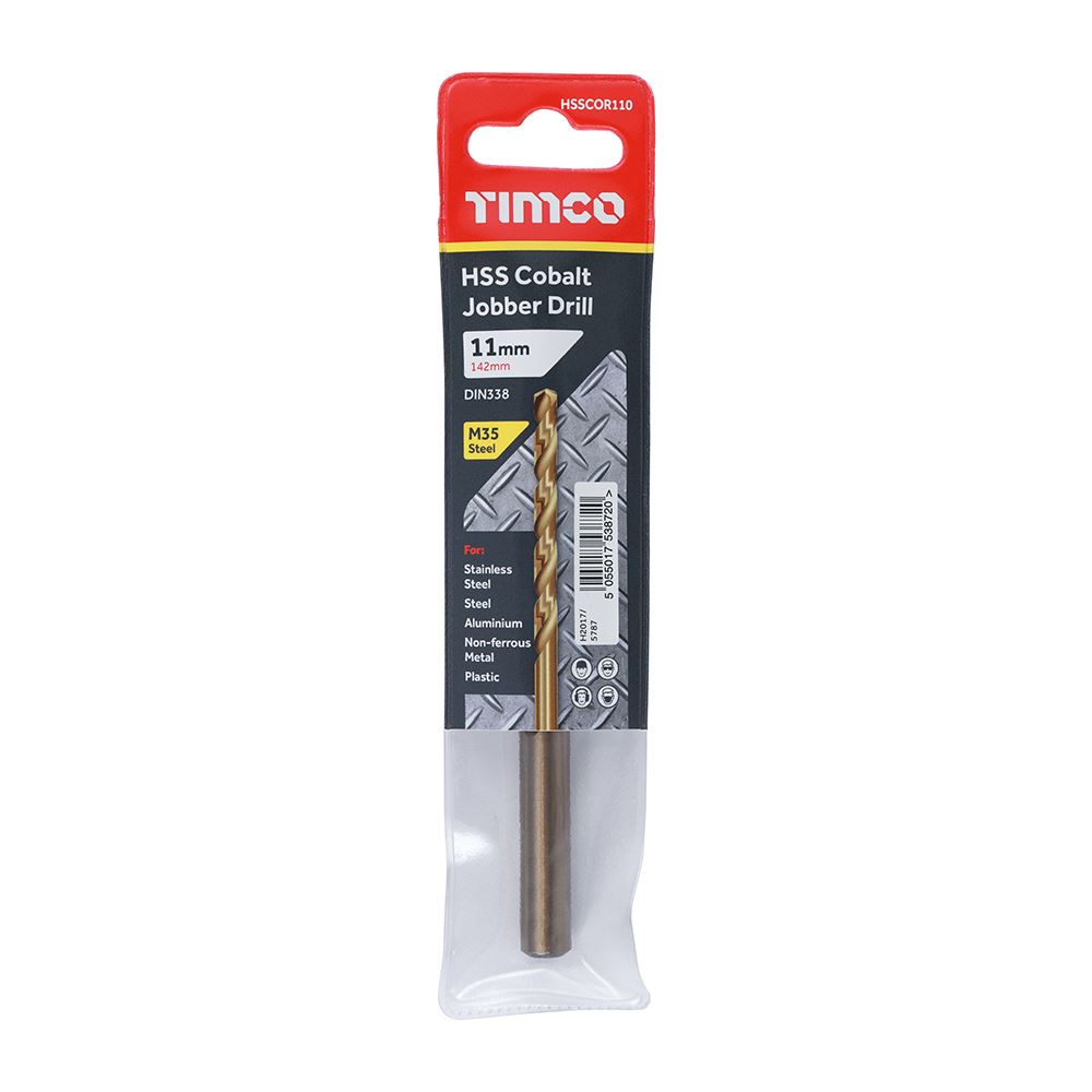TIMCO HSS-CO Jobber Drill Bit Cobalt 11.0mm Pack 1
