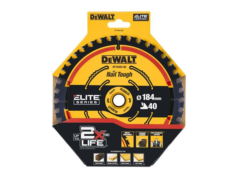 DeWalt DT10303-QZ Extreme Framing Circular Saw Blade 184 x 16mm x 40T