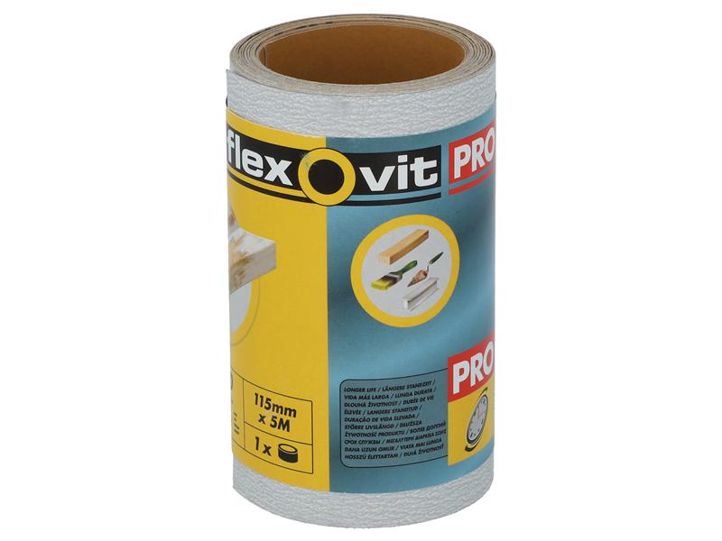 Flexovit 63642526420 High Performance Finishing Sanding Roll 115mm x 5m 320G