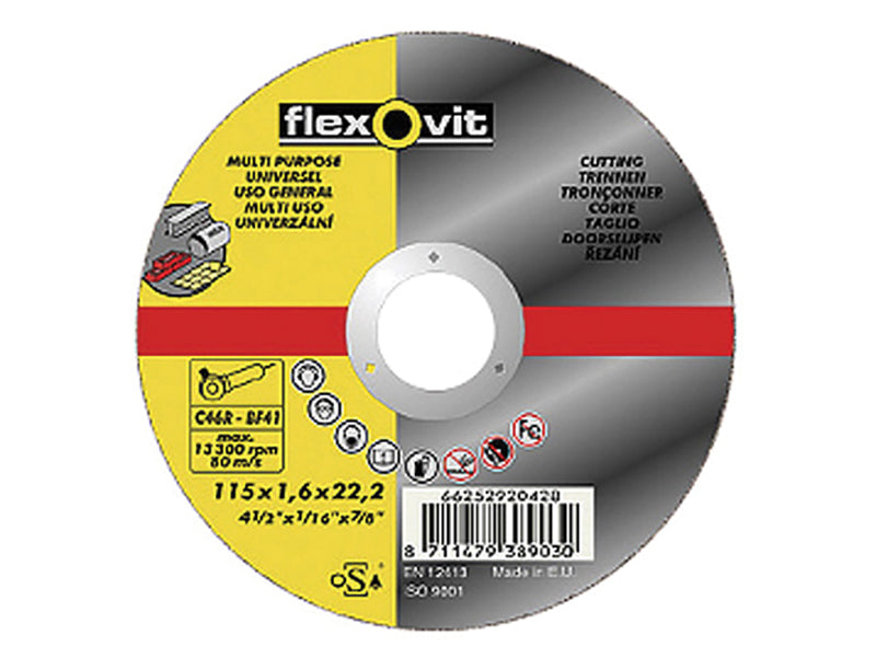 Flexovit 66252926779 Multi-Purpose Cutting Disc 230 x 22mm